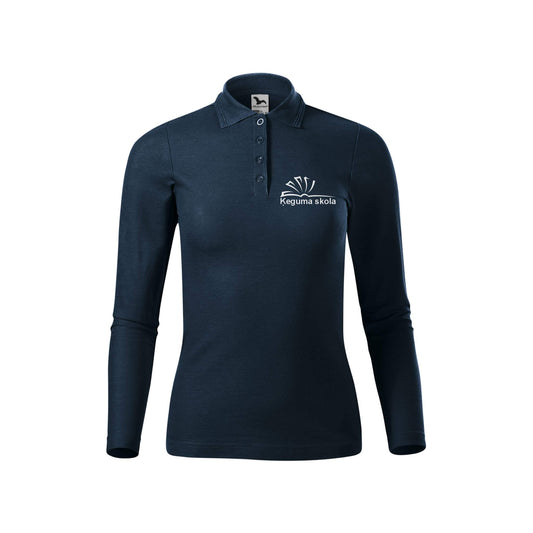 Sieviešu polo krekls ar garām piedurknēm - Ķeguma skola