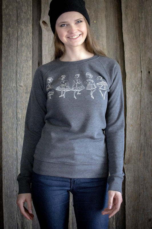 Sieviešu džemperis: TautuMEITENES Baltas (Pelēks) - TingPrint